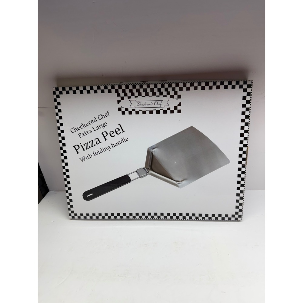 Checkered Chef Extra Large Pizza Peel Stainless Steel Folding Handle Dishwasher
